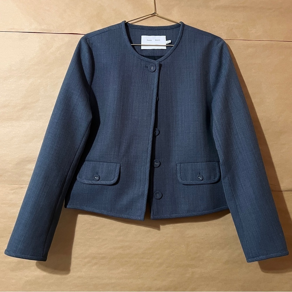 Proenza Schouler White Label Lucas Jacket in Wool Melange Denim Blazer Size 4